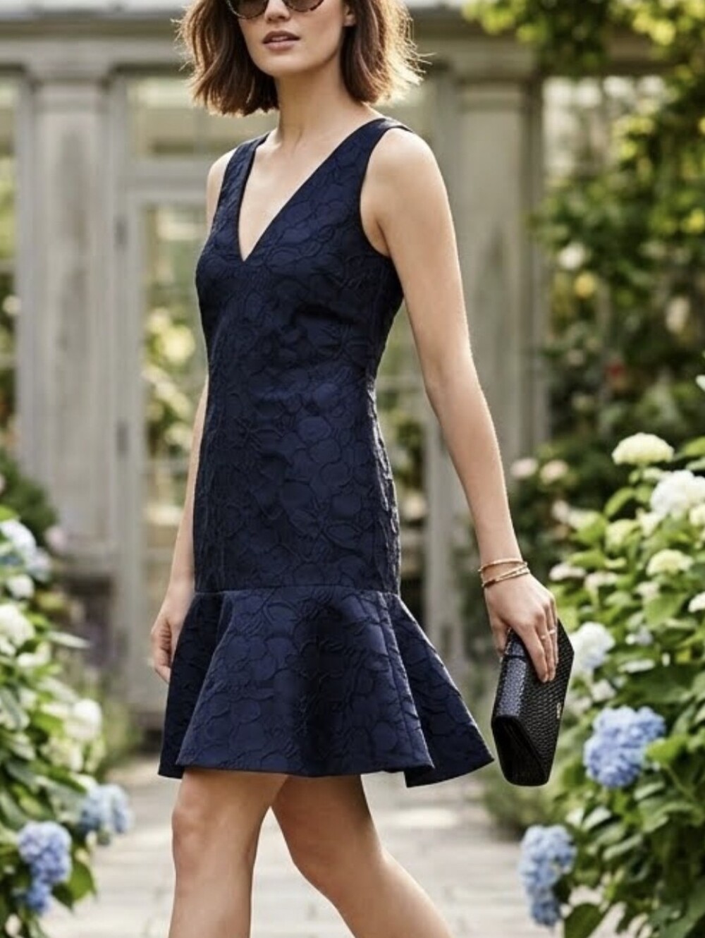 💙J.Crew NEW! black floral design dress 🤍Size 4 - Picture 9 of 16